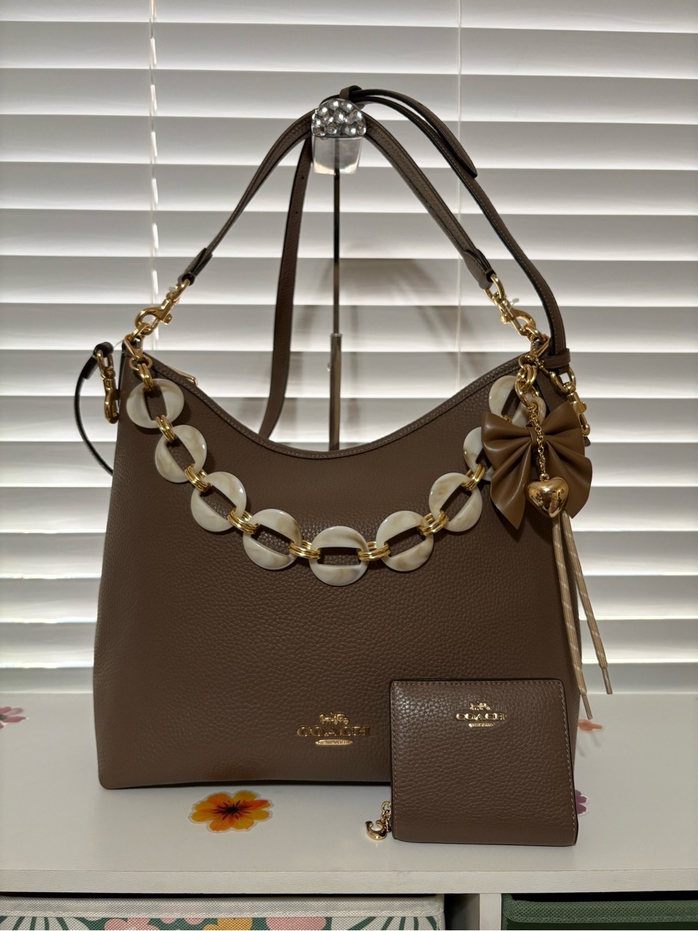 ✨NWOT Coach Large Laurel Set In Dark Stone